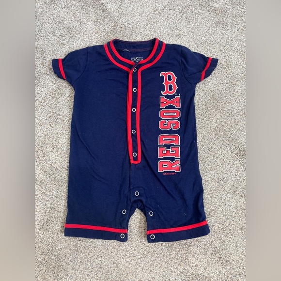 BOSTON RED SOX BLUE ONE-PIECE BABY TODDLER 3-6 MONTHS MLB GENUINE MERCHANDISE - Picture 1 of 5